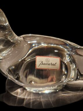Baccarat Clear Crystal Sculptural Duck/ Paperweight
